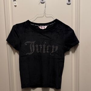 Juicy Couture Black Tee with Studded Logo